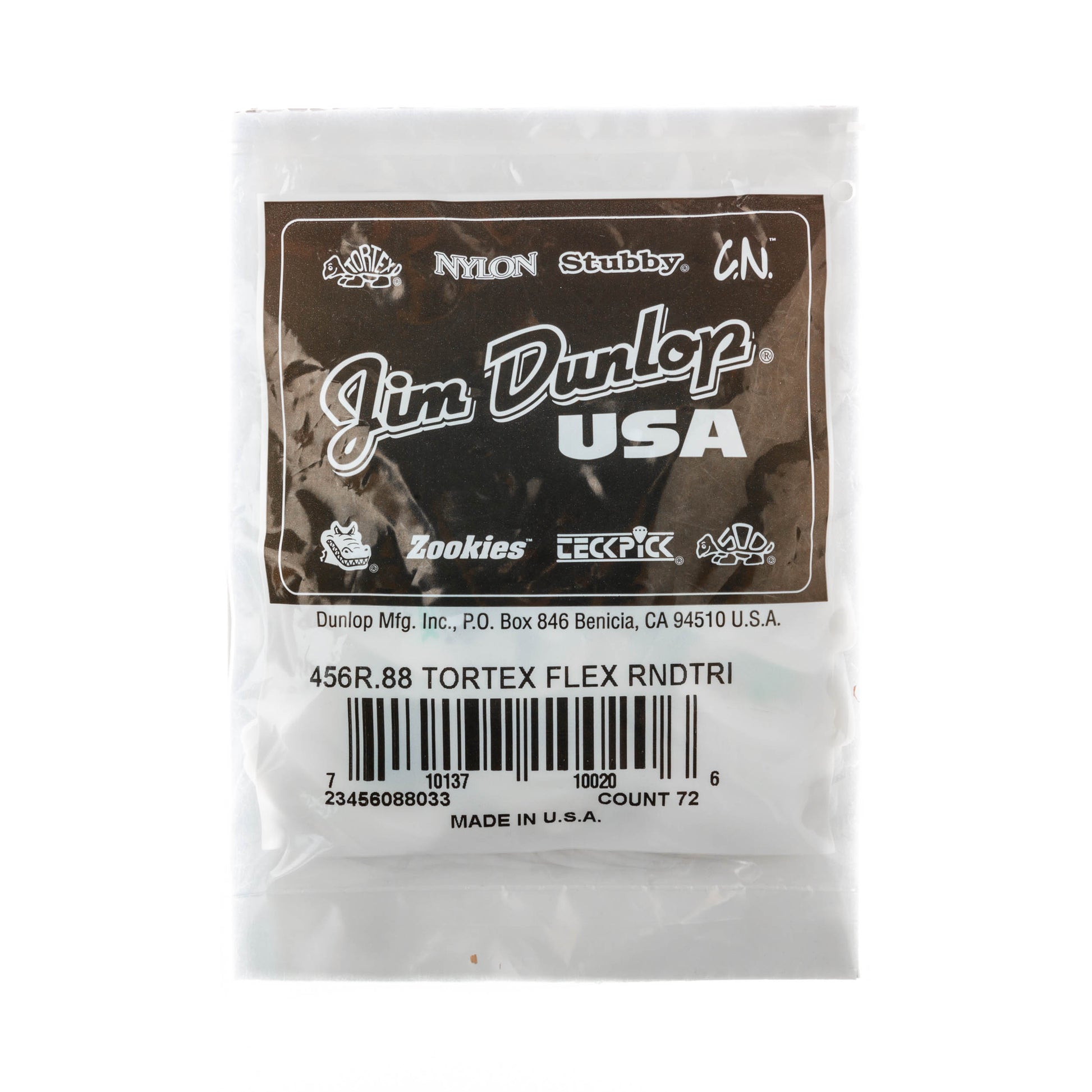 Jim Dunlop DUNLOP TORTEX FLEX .88mm TRIANGLE GUITAR PICK REFILL BAG 72-PACK - 456R088