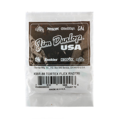 Jim Dunlop DUNLOP TORTEX FLEX .88mm TRIANGLE GUITAR PICK REFILL BAG 72-PACK - 456R088