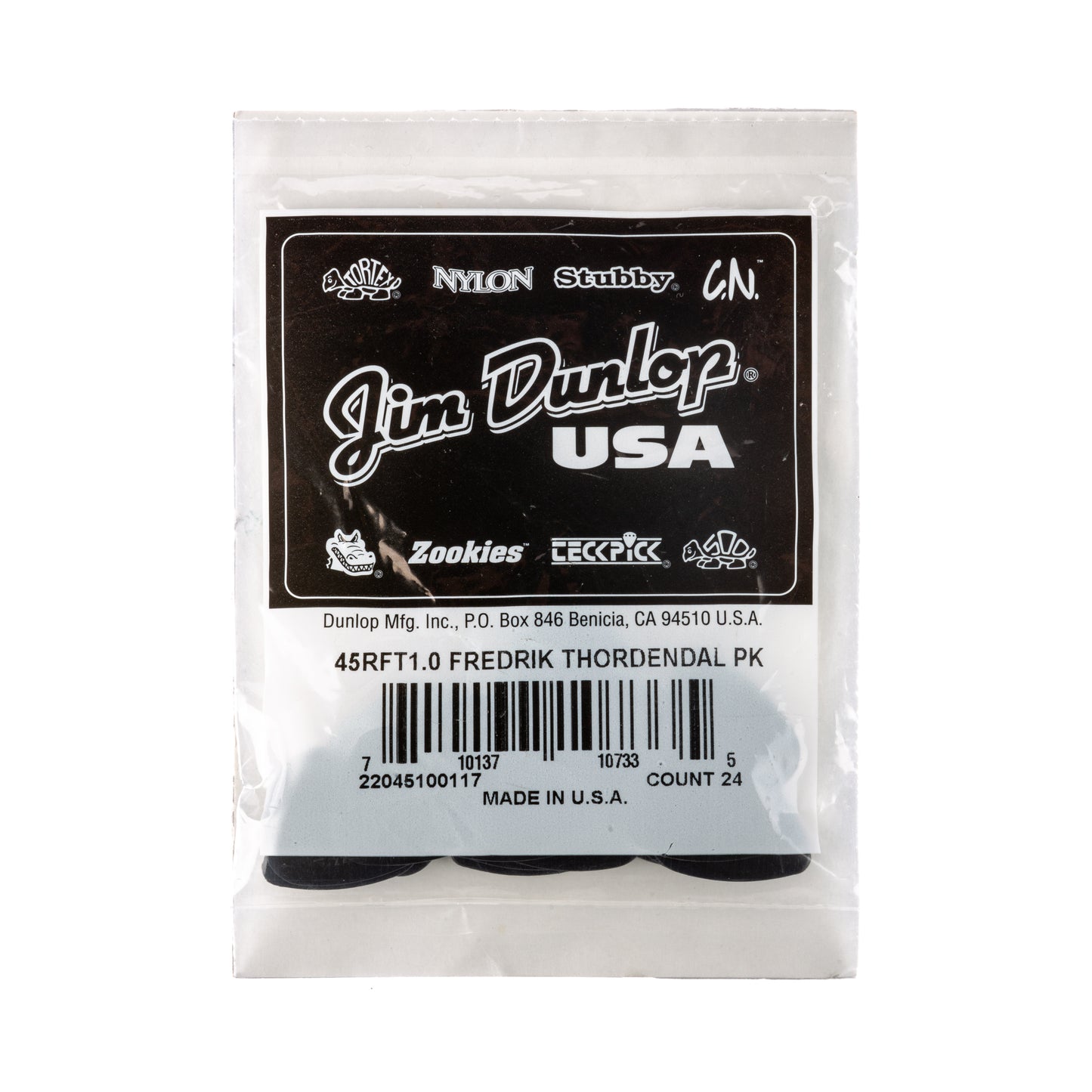 Jim Dunlop DUNLOP FREDERIK THORDENDAL MESHUGGAH .96mm NYLON GUITAR PICK REFILL BAG 24-PACK - 45RFT100