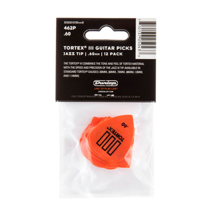 Jim Dunlop DUNLOP TORTEX .60mm TIII GUITAR PICK PLAYER'S PACK 12-PACK - 462P060
