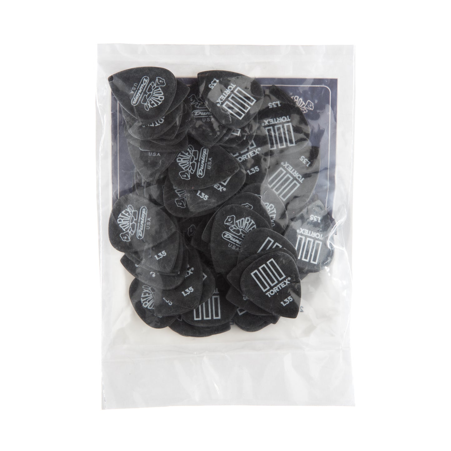 Jim Dunlop DUNLOP TORTEX 1.35mm TIII GUITAR PICK REFILL BAG 72-PACK - 462R135