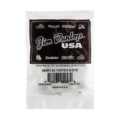 Jim Dunlop DUNLOP TORTEX 1.5mm TIII GUITAR PICK REFILL BAG 72-PACK - 462R150