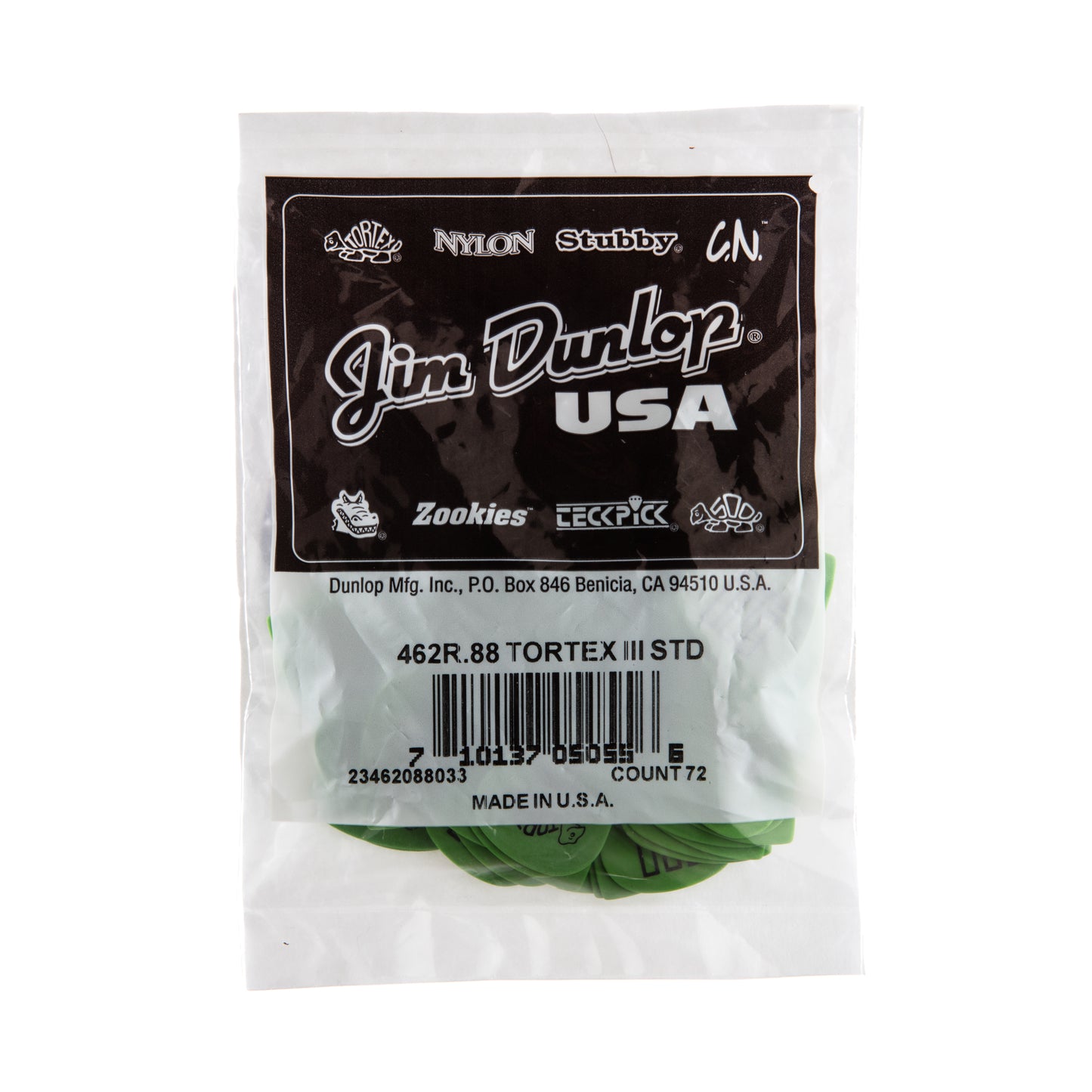 Jim Dunlop DUNLOP TORTEX .88mm TIII GUITAR PICK REFILL BAG 72-PACK - 462R088