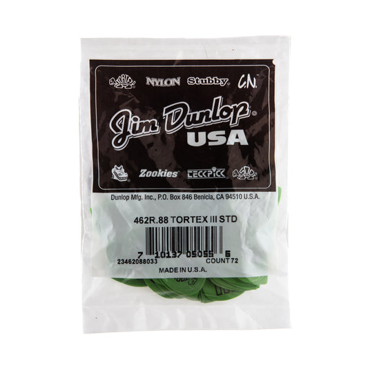 Jim Dunlop DUNLOP TORTEX .88mm TIII GUITAR PICK REFILL BAG 72-PACK - 462R088