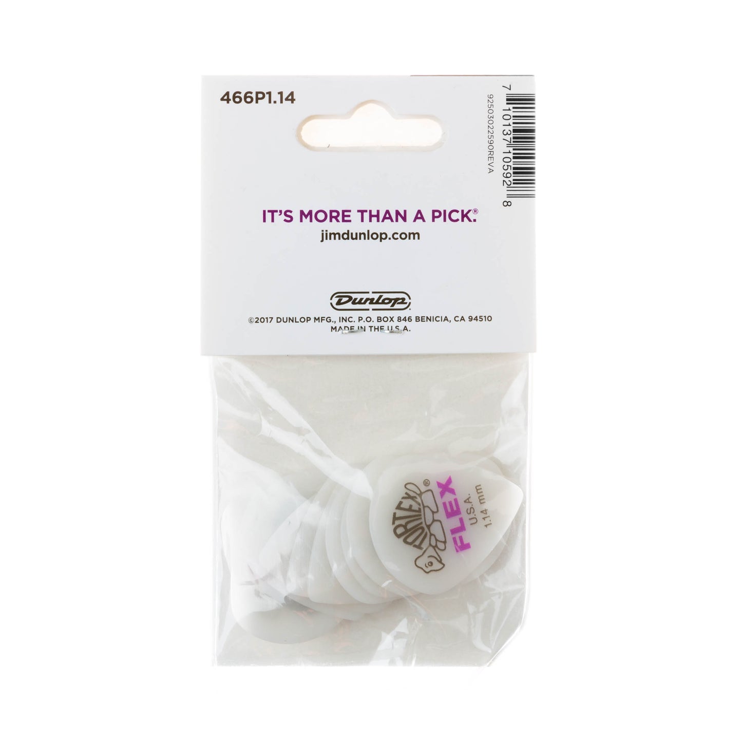 Jim Dunlop DUNLOP TORTEX FLEX 1.14mm JAZZ III XL GUITAR PICK PLAYER'S PACK 12 -PACK - 466P114