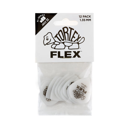 Jim Dunlop DUNLOP TORTEX FLEX 1.35mm JAZZ III XL GUITAR PICK PLAYER'S PACK 12 -PACK - 466P135