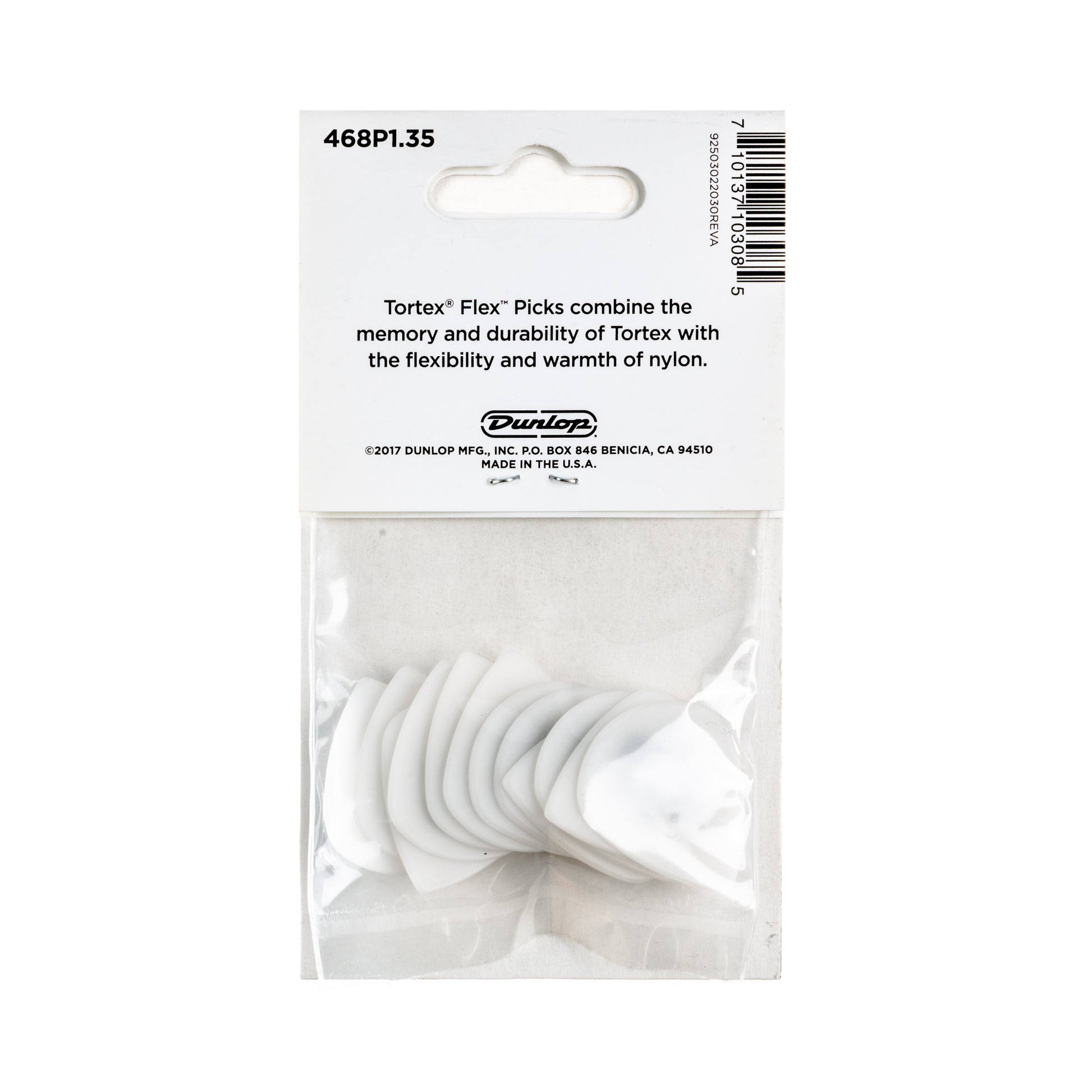Jim Dunlop DUNLOP TORTEX FLEX 1.35mm JAZZ III GUITAR PICK PLAYER'S PACK 12 -PACK - 468P135