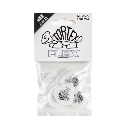 Jim Dunlop DUNLOP TORTEX FLEX 1.5mm JAZZ III GUITAR PICK PLAYER'S PACK 12 -PACK - 468P150