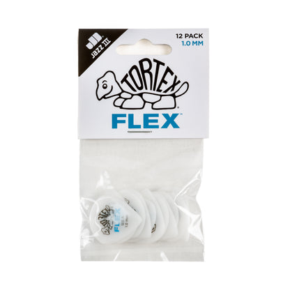 Jim Dunlop DUNLOP TORTEX FLEX 1.0mm JAZZ III GUITAR PICK PLAYER'S PACK 12 -PACK - 468P100