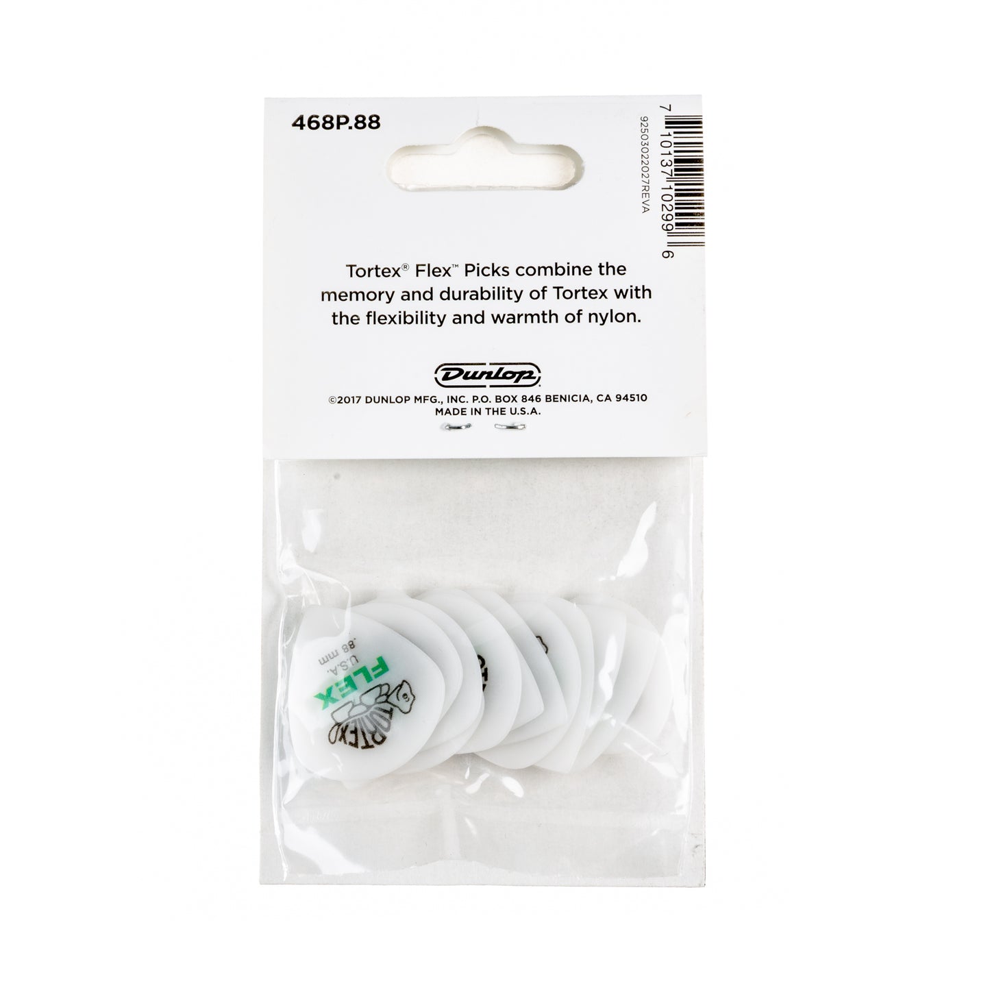 Jim Dunlop DUNLOP TORTEX FLEX .88mm JAZZ III GUITAR PICK PLAYER'S PACK 12 -PACK - 468P088