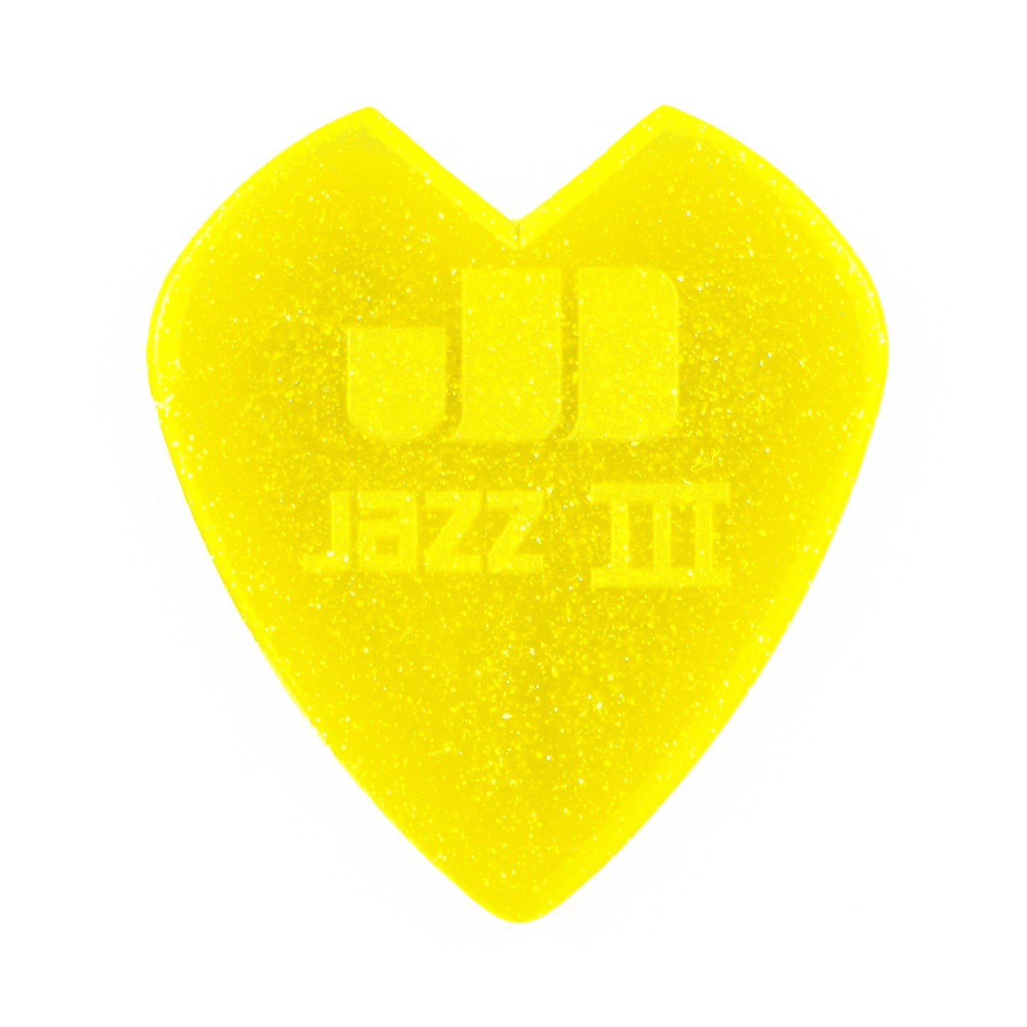 Jim Dunlop DUNLOP KIRK HAMMETT 1.38mm JAZZ III YELLOW GLITTER GUITAR PICK PLAYER'S PACK 06-PACK - 47PKH3NYS