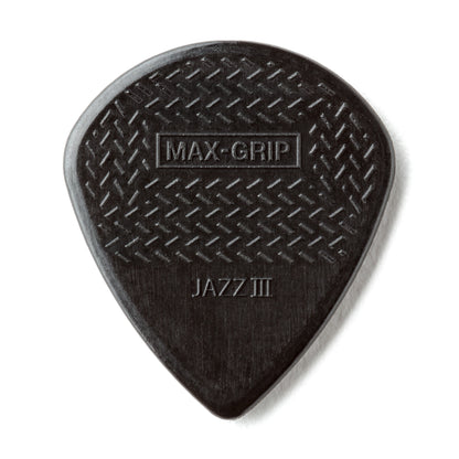 Jim Dunlop DUNLOP MAX GRIP JAZZ III 1.38mm NYLON STIFFO GUITAR PICK PLAYER'S PACK 06-PACK - 471P3S