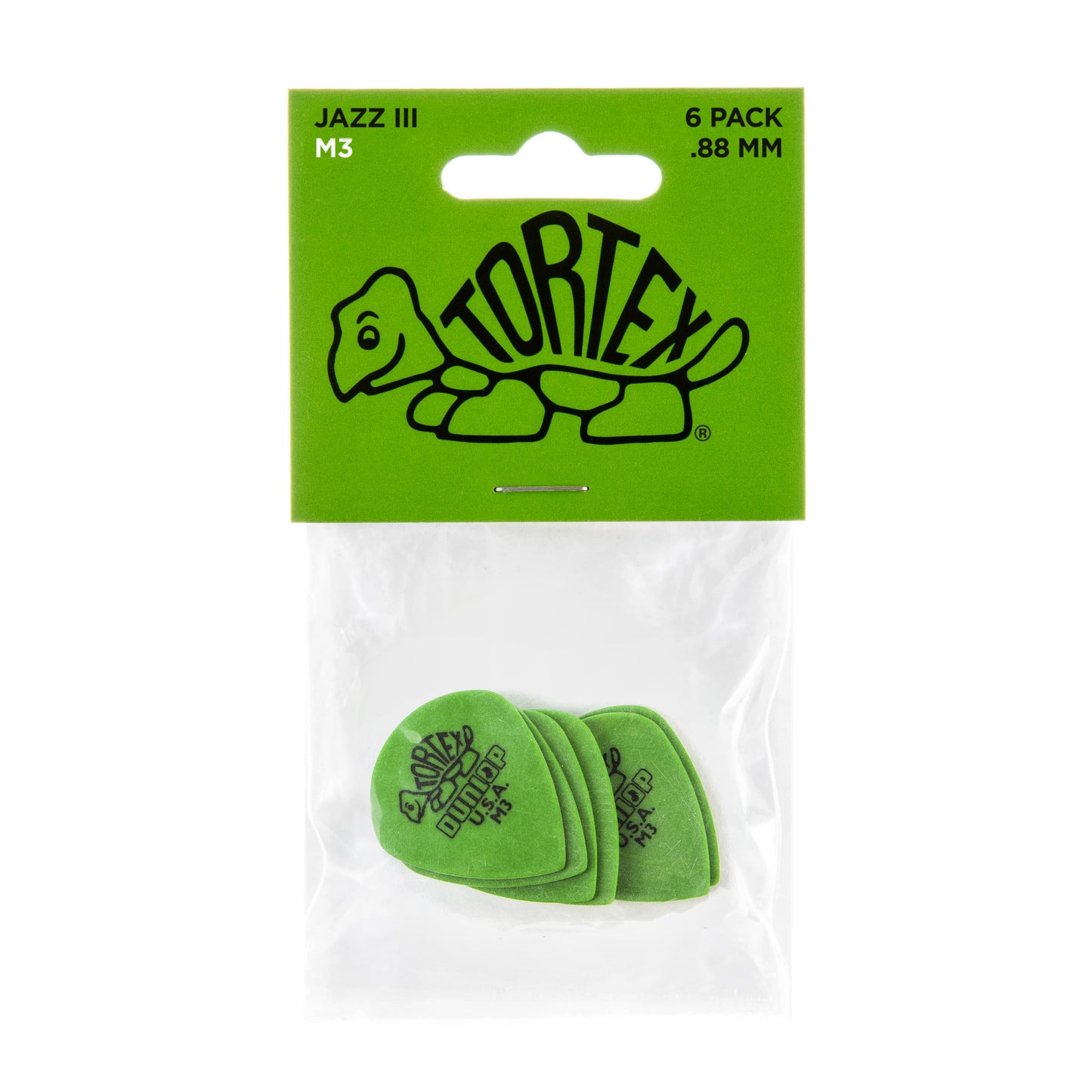 Jim Dunlop DUNLOP TORTEX JAZZ III GUITAR PICK PLAYER'S PACK MEDIUM 06-PACK - 472PM3