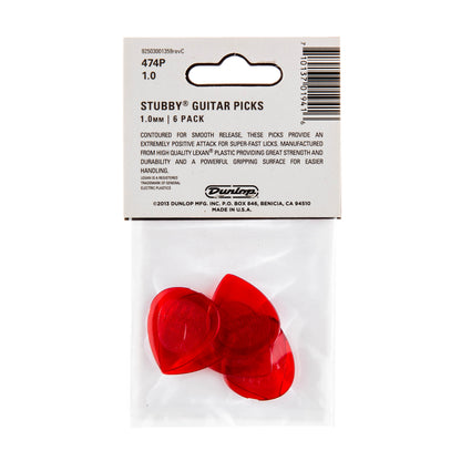 Jim Dunlop DUNLOP STUBBY 1.0mm JAZZ GUITAR PICK PLAYER'S PACK 06-PACK - 474P100