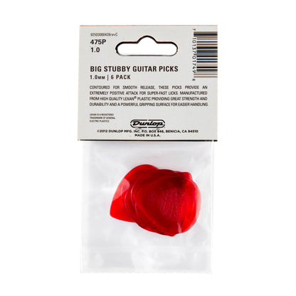 Jim Dunlop DUNLOP BIG STUBBY 1.0mm GUITAR PICK PLAYER'S PACK 06-PACK - 475P100