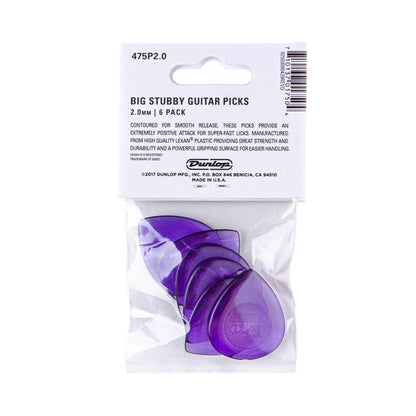 Jim Dunlop DUNLOP BIG STUBBY 2.0mm GUITAR PICK PLAYER'S PACK 06-PACK - 475P200