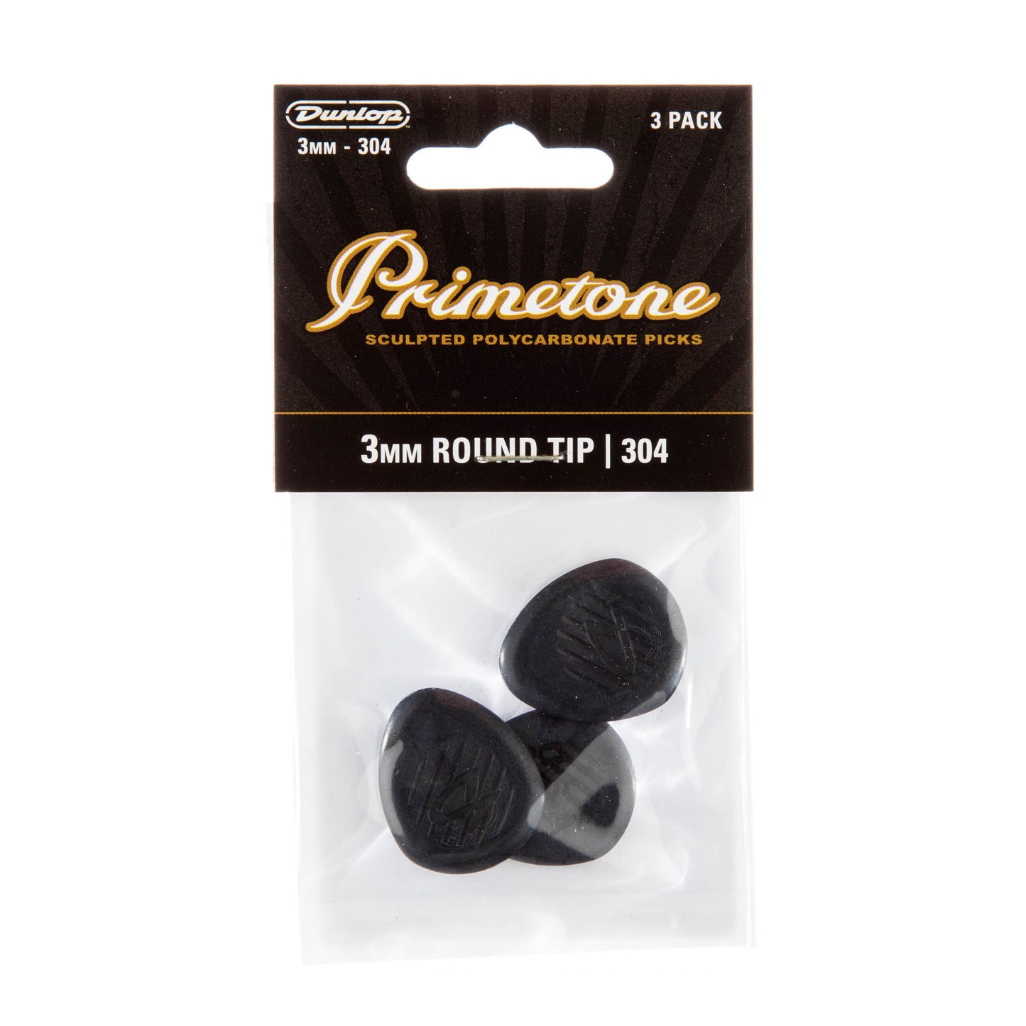 Jim Dunlop DUNLOP PRIMETONE CLASSIC ROUND TIP 3.0mm GUITAR PICK PLAYER'S PACK 03-PACK - 477P304