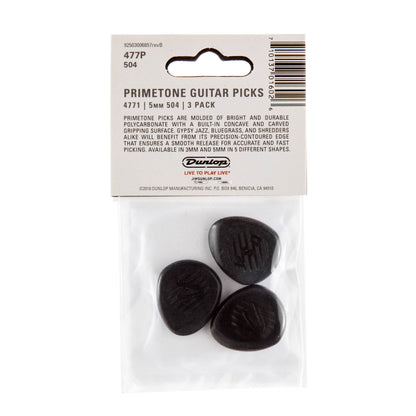 Jim Dunlop DUNLOP PRIMETONE CLASSIC ROUND TIP 5.0mm GUITAR PICK PLAYER'S PACK 03-PACK - 477P504