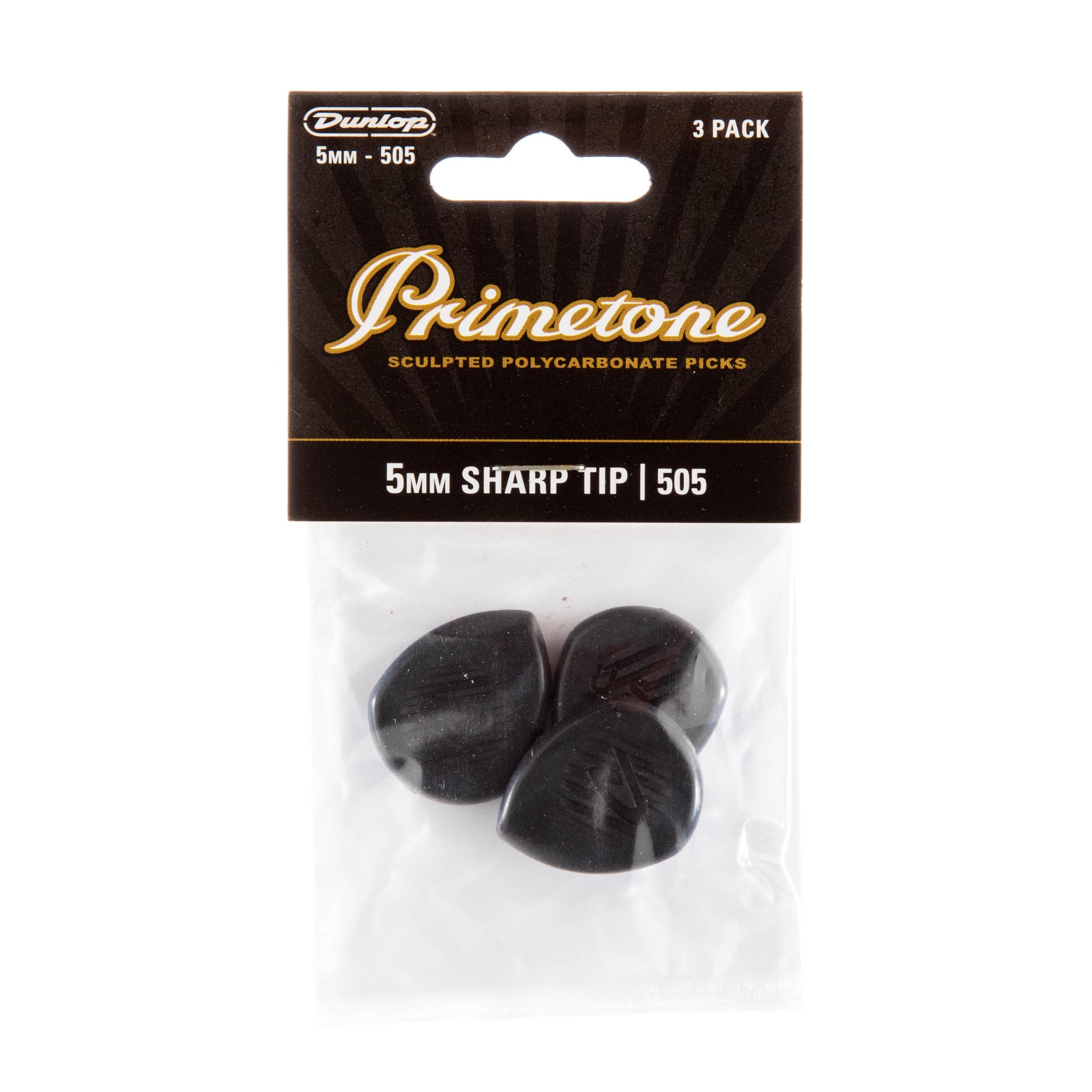 Jim Dunlop DUNLOP PRIMETONE CLASSIC SHARP TIP 5.0mm GUITAR PICK PLAYER'S PACK 03-PACK - 477P505