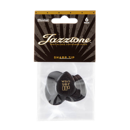 Jim Dunlop DUNLOP JAZZTONE POINT TIP 2.08mm GUITAR PICK PLAYER'S PACK 06-PACK - 477P205