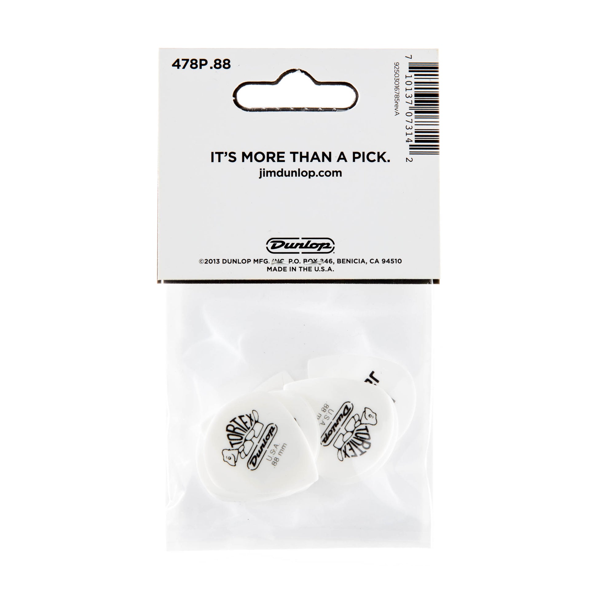 Jim Dunlop DUNLOP TORTEX WHITE .88mm JAZZ III GUITAR PICK PLAYER'S PACK 12-PACK - 478P088