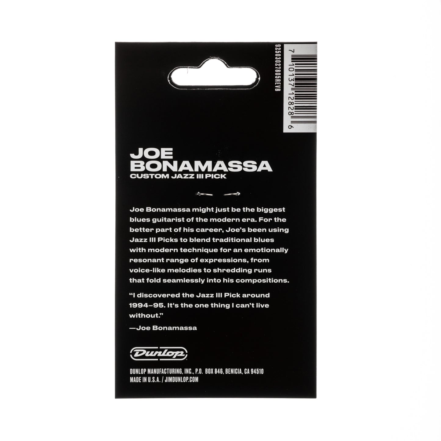 Jim Dunlop DUNLOP BONAMASSA 1.38mm JAZZ III GOLD GUITAR PICK PLAYER'S PACK 06-PACK - 47PJB3NG