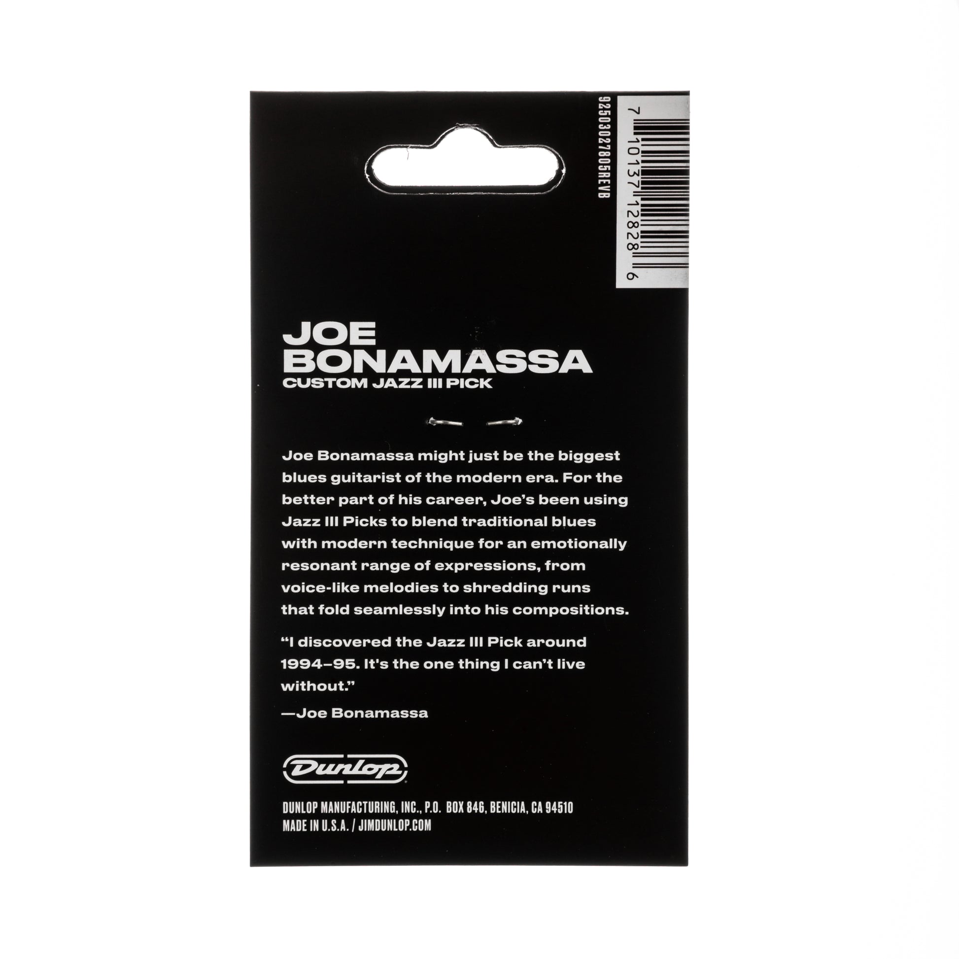 Jim Dunlop DUNLOP BONAMASSA 1.38mm JAZZ III GOLD GUITAR PICK PLAYER'S PACK 06-PACK - 47PJB3NG