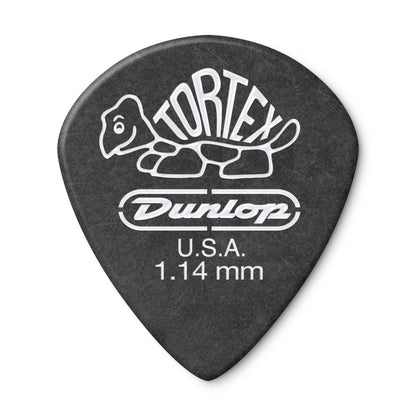 Jim Dunlop DUNLOP TORTEX PITCH BLACK 1.14mm JAZZ III GUITAR PICK PLAYER'S PACK 12-PACK - 482P114