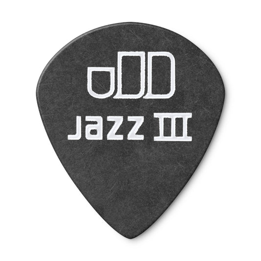 Jim Dunlop DUNLOP TORTEX PITCH BLACK .60mm JAZZ III GUITAR PICK PLAYER'S PACK 12-PACK - 482P060