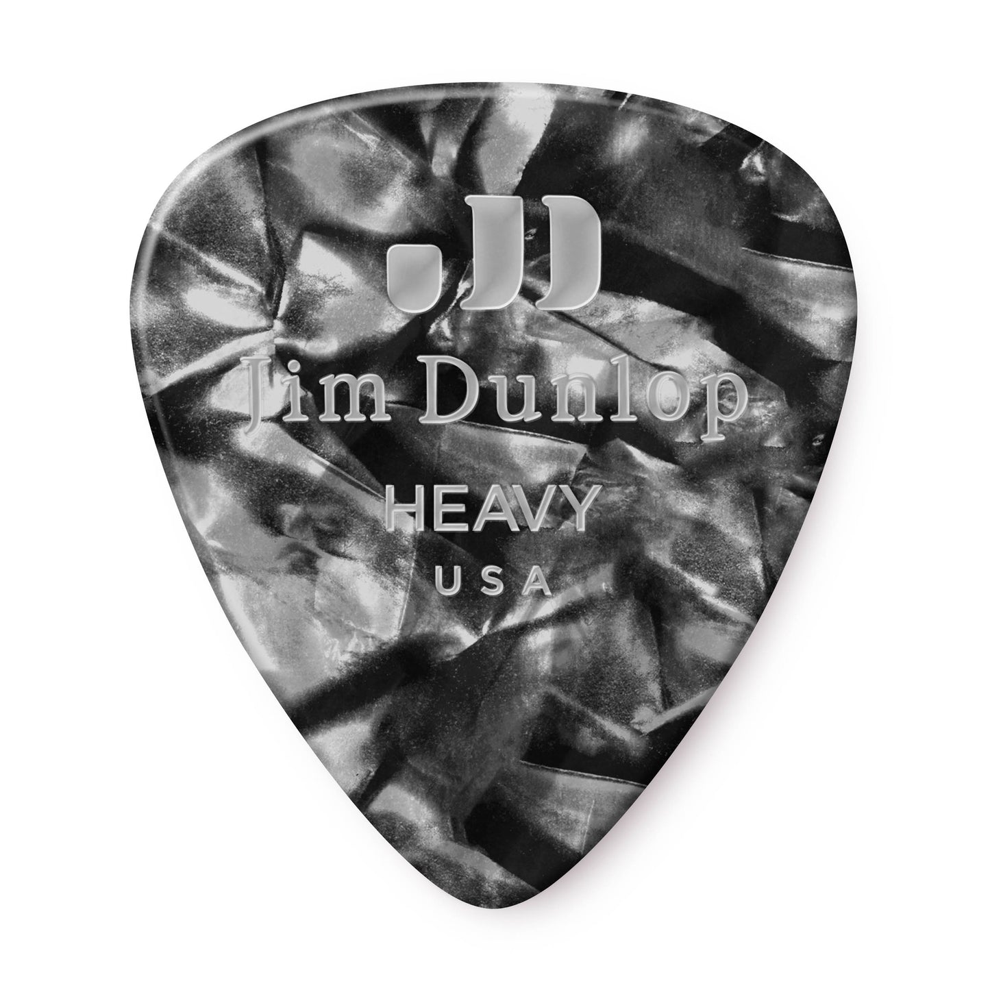 Jim Dunlop DUNLOP CELLULOID BLACK PEARLOID GUITAR PICK PLAYER'S PACK 12-PACK HEAVY - 483P02HV