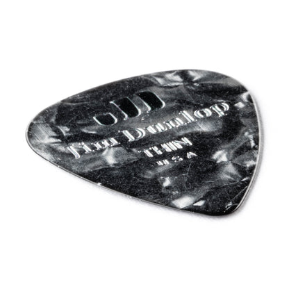 Jim Dunlop DUNLOP CELLULOID BLACK PEARLOID GUITAR PICK PLAYER'S PACK 12-PACK THIN - 483P02TH