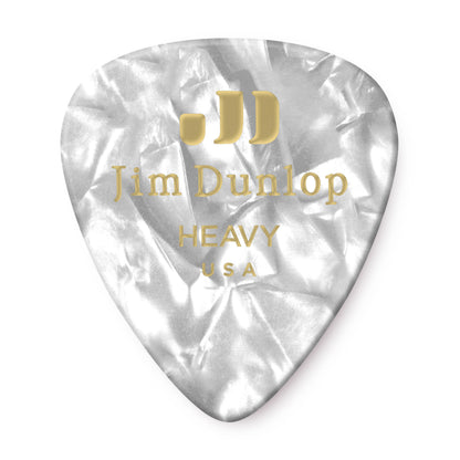 Jim Dunlop DUNLOP CELLULOID WHITE PEARLOID GUITAR PICK PLAYER'S PACK 12-PACK HEAVY - 483P04HV