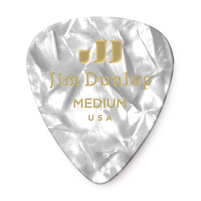 Jim Dunlop DUNLOP CELLULOID WHITE PEARLOID GUITAR PICK PLAYER'S PACK 12-PACK MEDIUM - 483P04MD