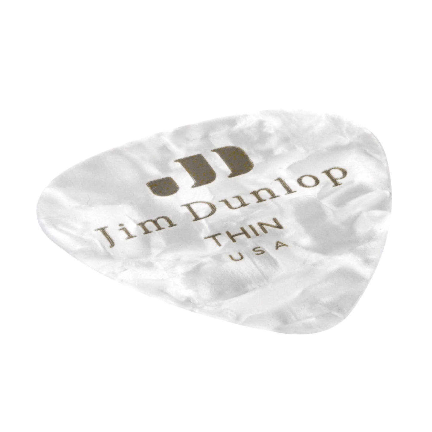 Jim Dunlop DUNLOP CELLULOID WHITE PEARLOID GUITAR PICK PLAYER'S PACK 12-PACK THIN - 483P04TH