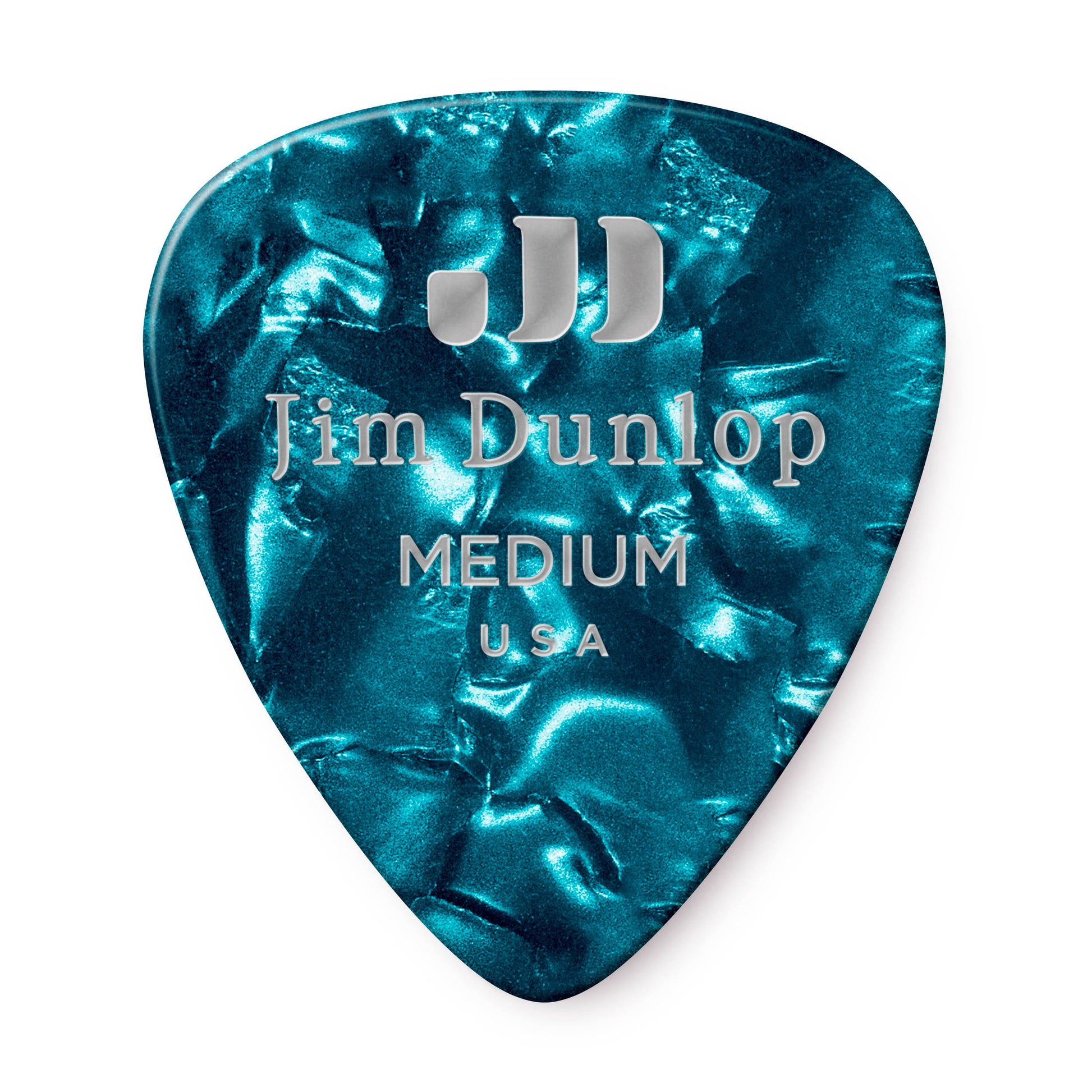Jim Dunlop DUNLOP CELLULOID TURQUOISE PEARLOID GUITAR PICK PLAYER'S PACK 12-PACK MEDIUM - 483P11MD