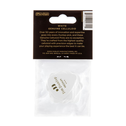 Jim Dunlop DUNLOP CELLULOID WHITE GUITAR PICK PLAYER'S PACK 12-PACK MEDIUM - 483P01MD