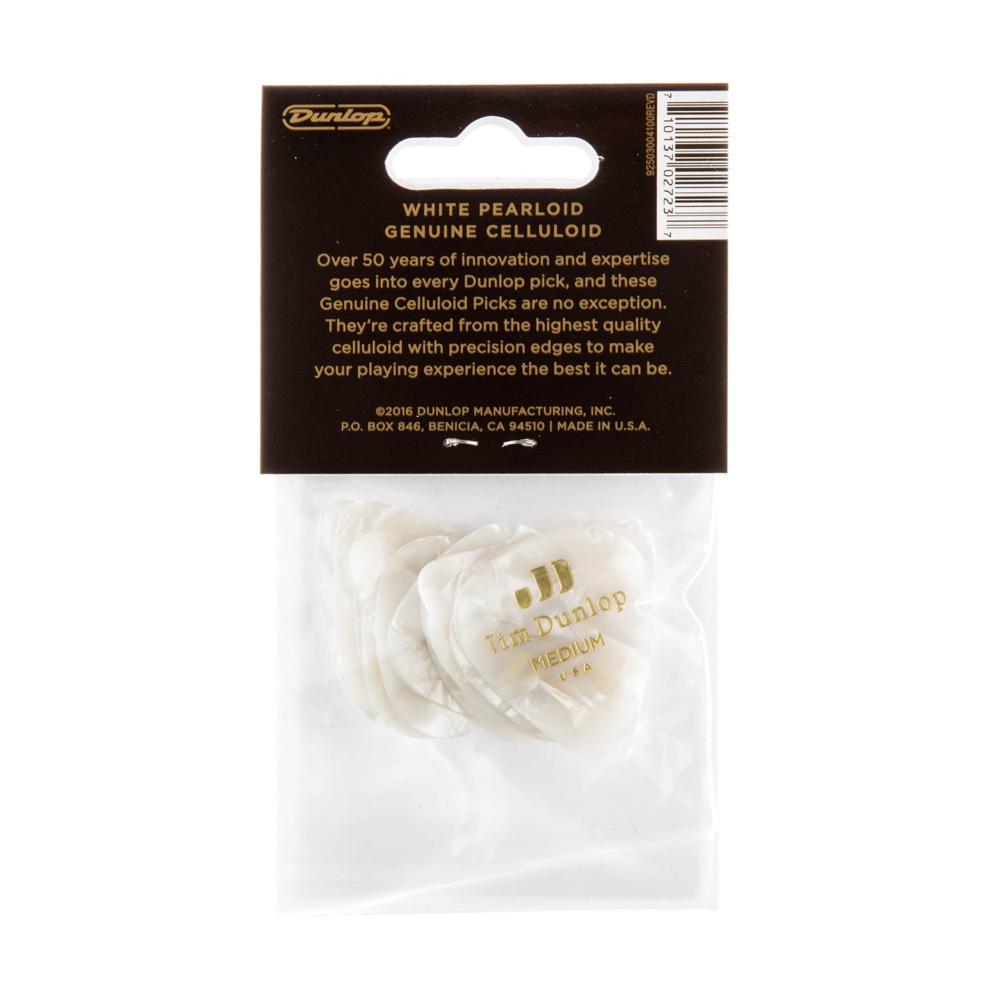Jim Dunlop DUNLOP CELLULOID WHITE PEARLOID GUITAR PICK PLAYER'S PACK 12-PACK MEDIUM - 483P04MD