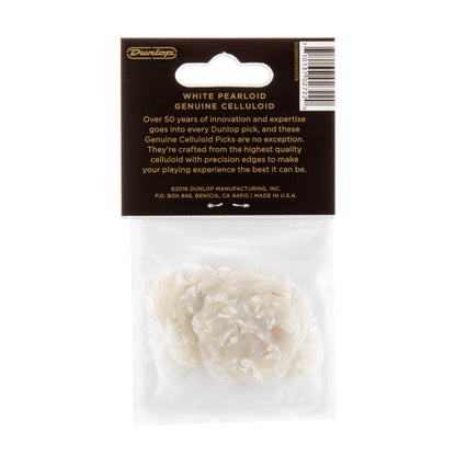 Jim Dunlop DUNLOP CELLULOID WHITE PEARLOID GUITAR PICK PLAYER'S PACK 12-PACK THIN - 483P04TH