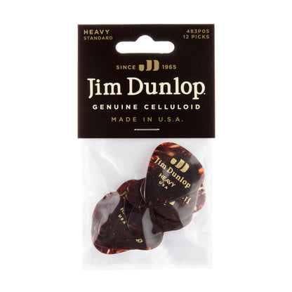 Jim Dunlop DUNLOP CELLULOID SHELL GUITAR PICK PLAYER'S PACK 12-PACK HEAVY - 483P05HV