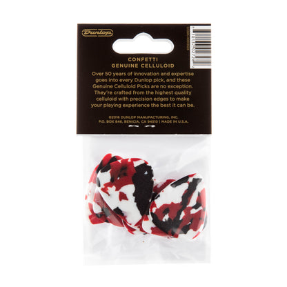 Jim Dunlop DUNLOP CELLULOID CONFETTI GUITAR PICK PLAYER'S PACK 12-PACK HEAVY - 483P06HV