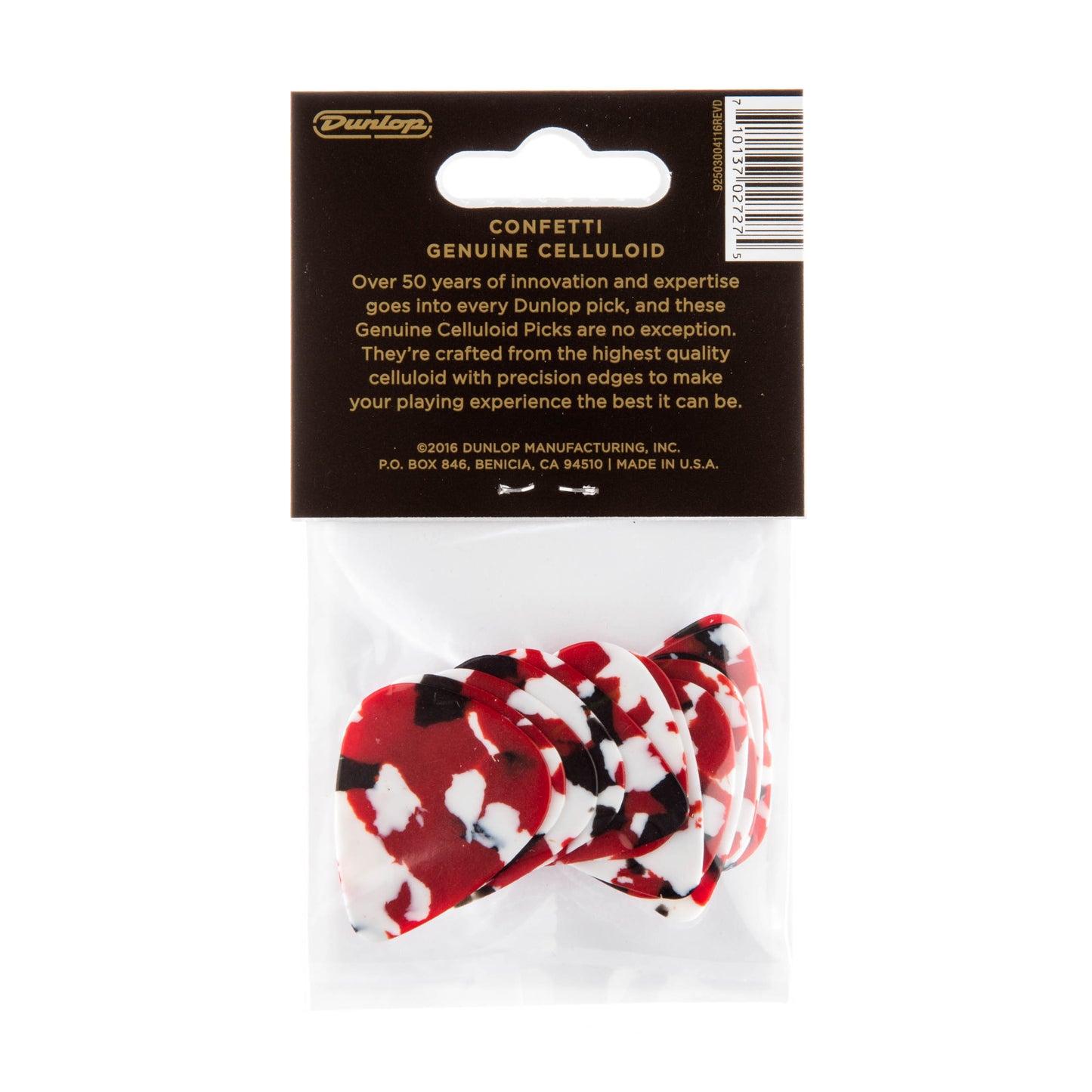 Jim Dunlop DUNLOP CELLULOID CONFETTI GUITAR PICK PLAYER'S PACK 12-PACK MEDIUM - 483P06MD