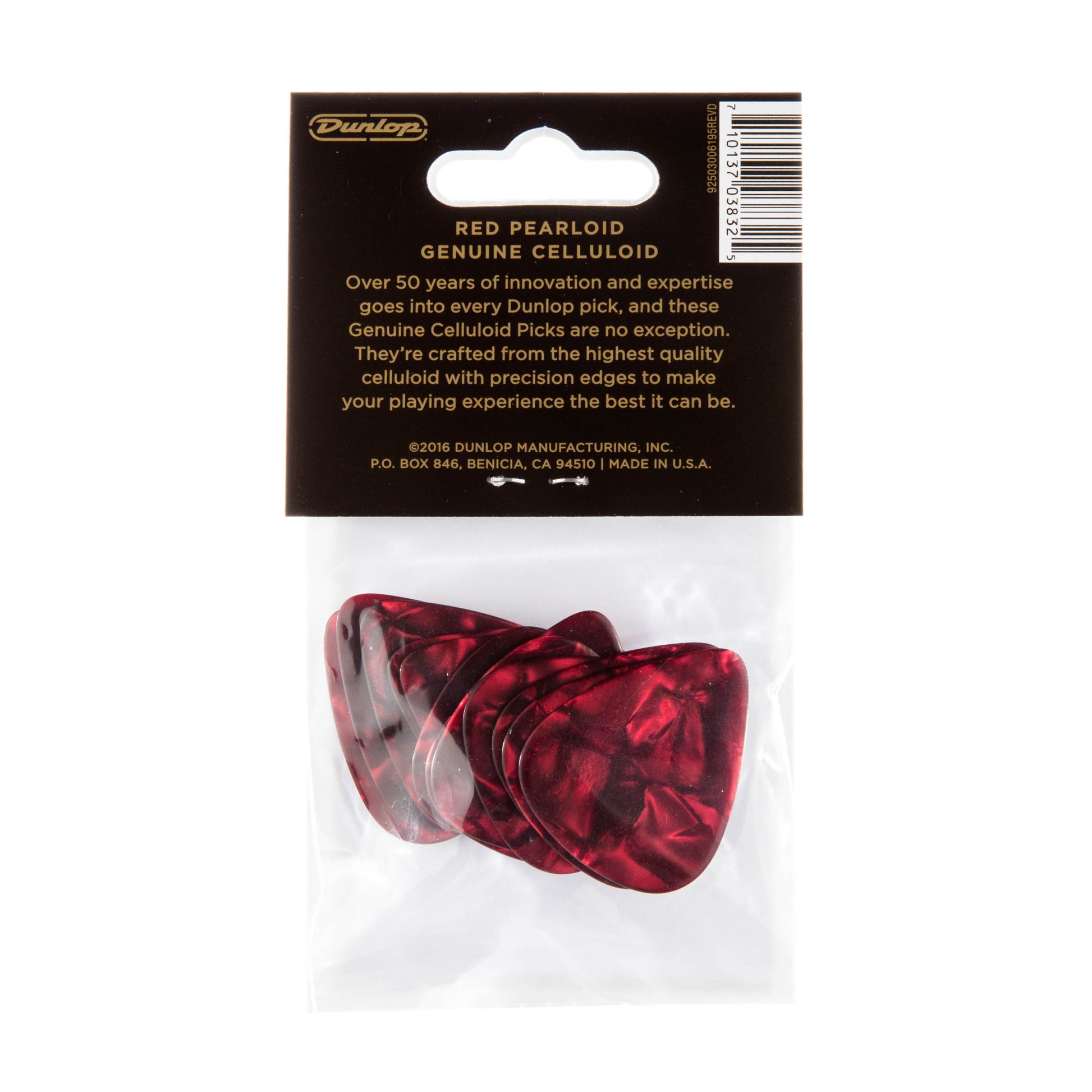 Jim Dunlop DUNLOP CELLULOID RED PEARLOID GUITAR PICK PLAYER'S PACK 12-PACK HEAVY - 483P09HV