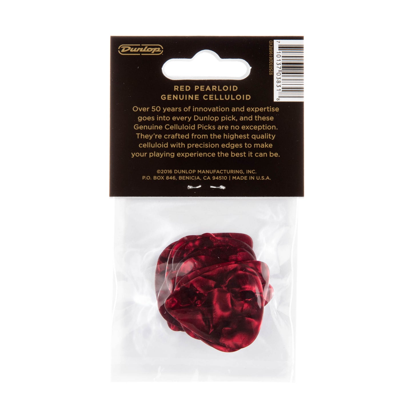 Jim Dunlop DUNLOP CELLULOID RED PEARLOID GUITAR PICK PLAYER'S PACK 12-PACK MEDIUM - 483P09MD
