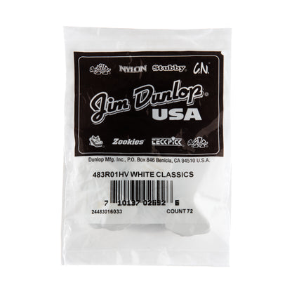Jim Dunlop DUNLOP CELLULOID WHITE GUITAR PICK REFILL BAG 72-PACK HEAVY - 483R01HV