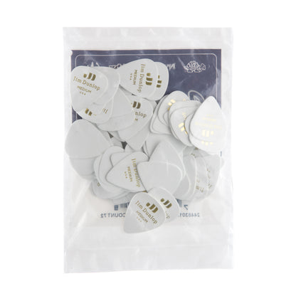 Jim Dunlop DUNLOP CELLULOID WHITE GUITAR PICK REFILL BAG 72-PACK MEDIUM - 483R01MD