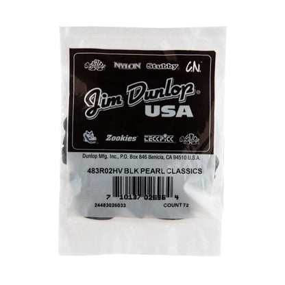 Jim Dunlop DUNLOP CELLULOID BLACK PEARLOID GUITAR PICK REFILL BAG 72-PACK HEAVY - 483R02HV