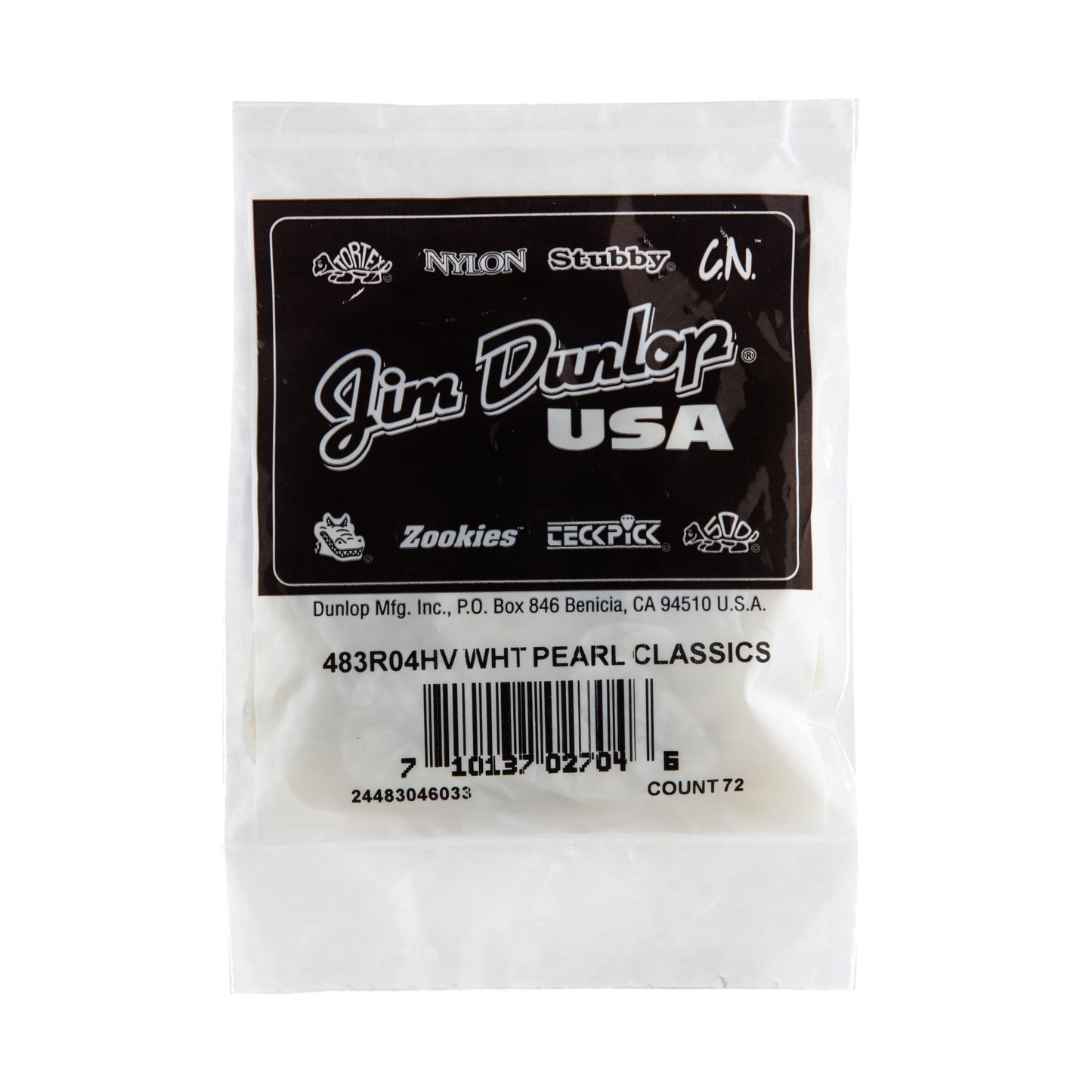 Jim Dunlop DUNLOP CELLULOID WHITE PEARLOID GUITAR PICK REFILL BAG 72-PACK HEAVY - 483R04HV