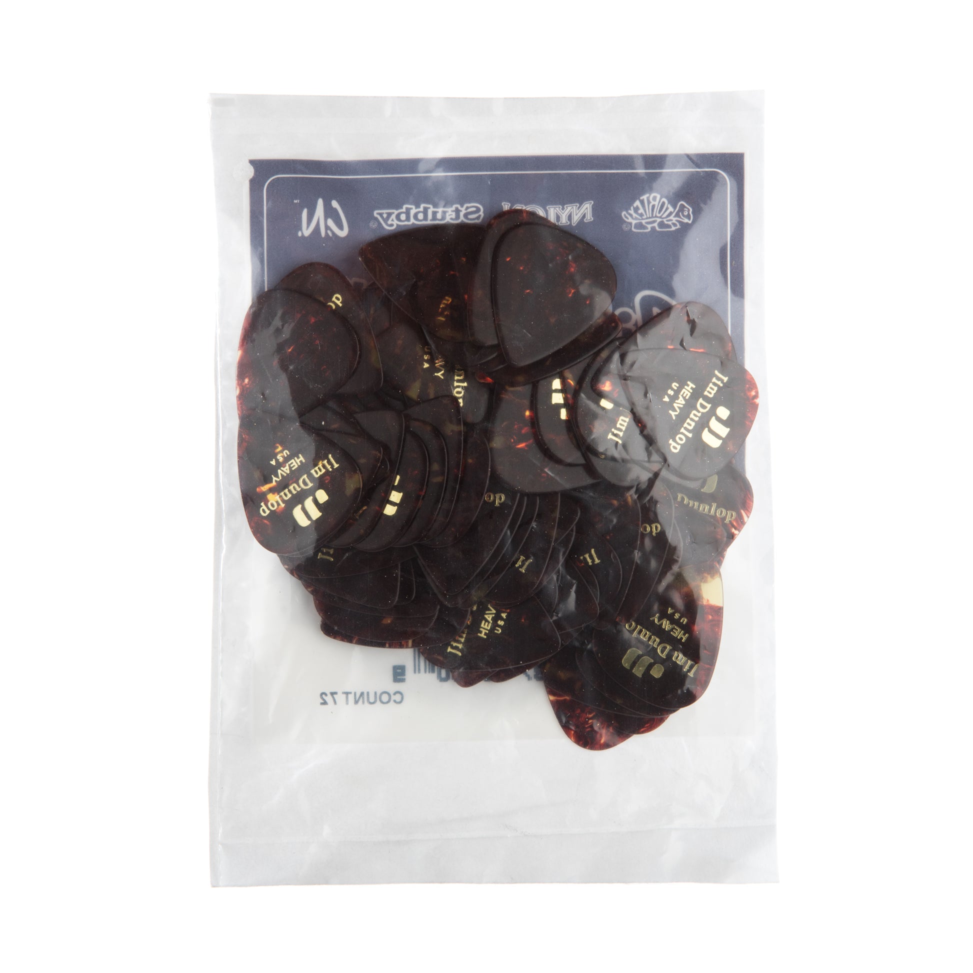 Jim Dunlop DUNLOP CELLULOID SHELL GUITAR PICK REFILL BAG 72-PACK HEAVY - 483R05HV