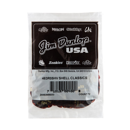 Jim Dunlop DUNLOP CELLULOID SHELL GUITAR PICK REFILL BAG 72-PACK HEAVY - 483R05HV