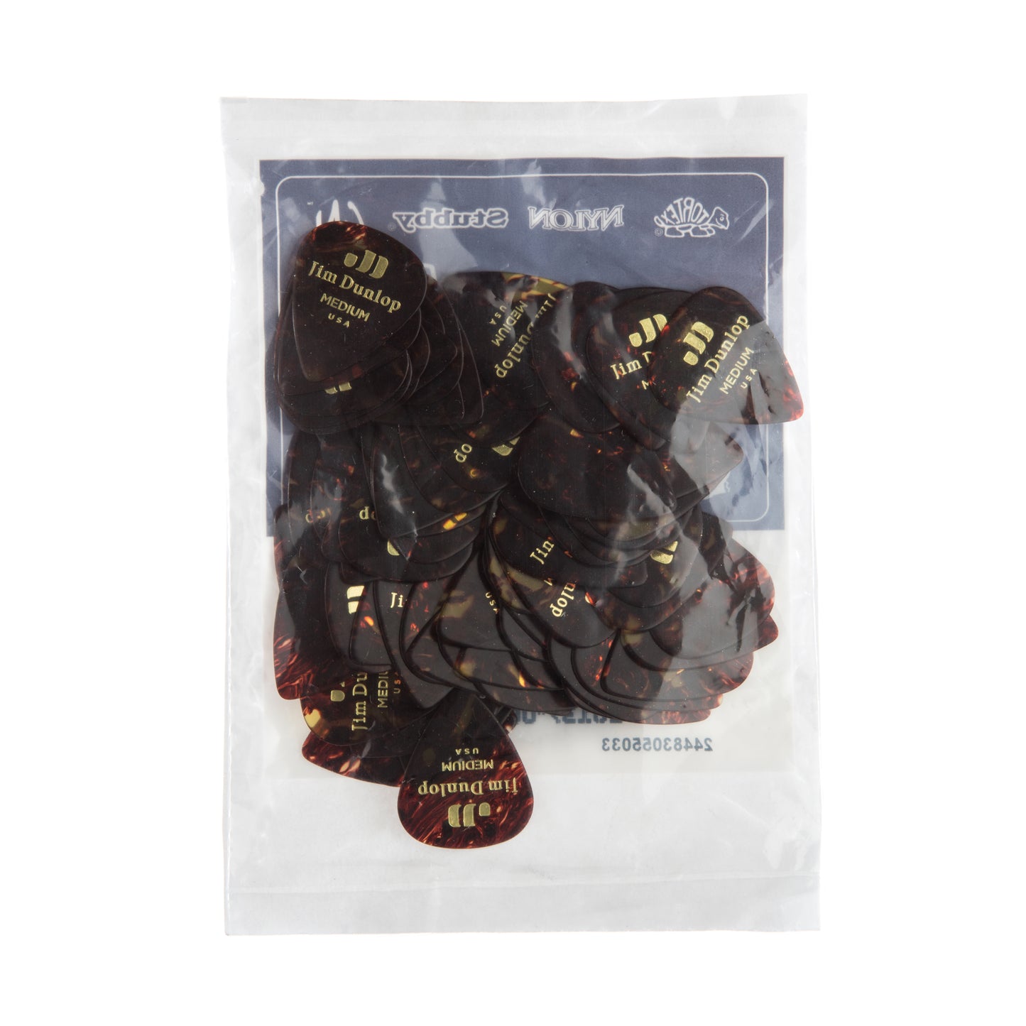 Jim Dunlop DUNLOP CELLULOID SHELL GUITAR PICK REFILL BAG 72-PACK MEDIUM - 483R05MD